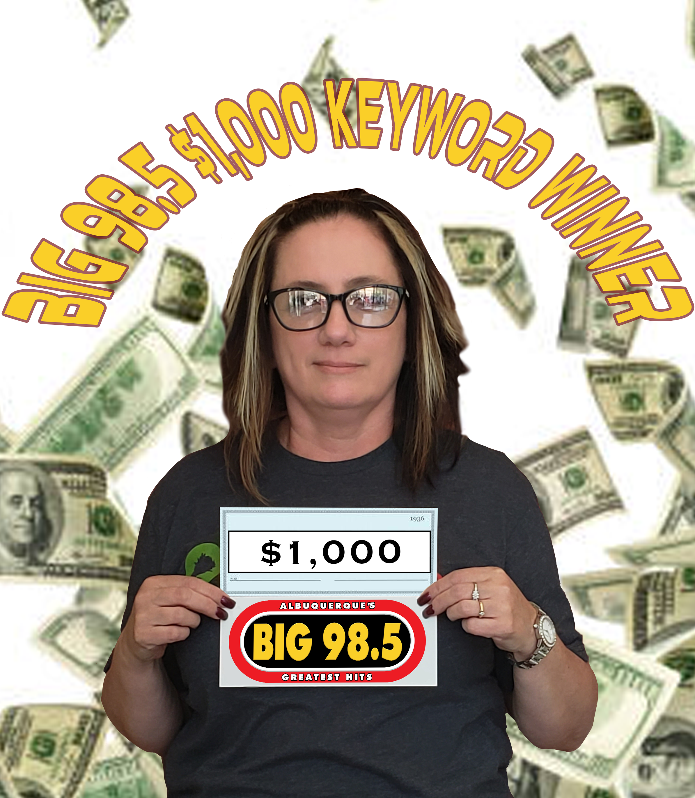 Gloria won $1,000.00